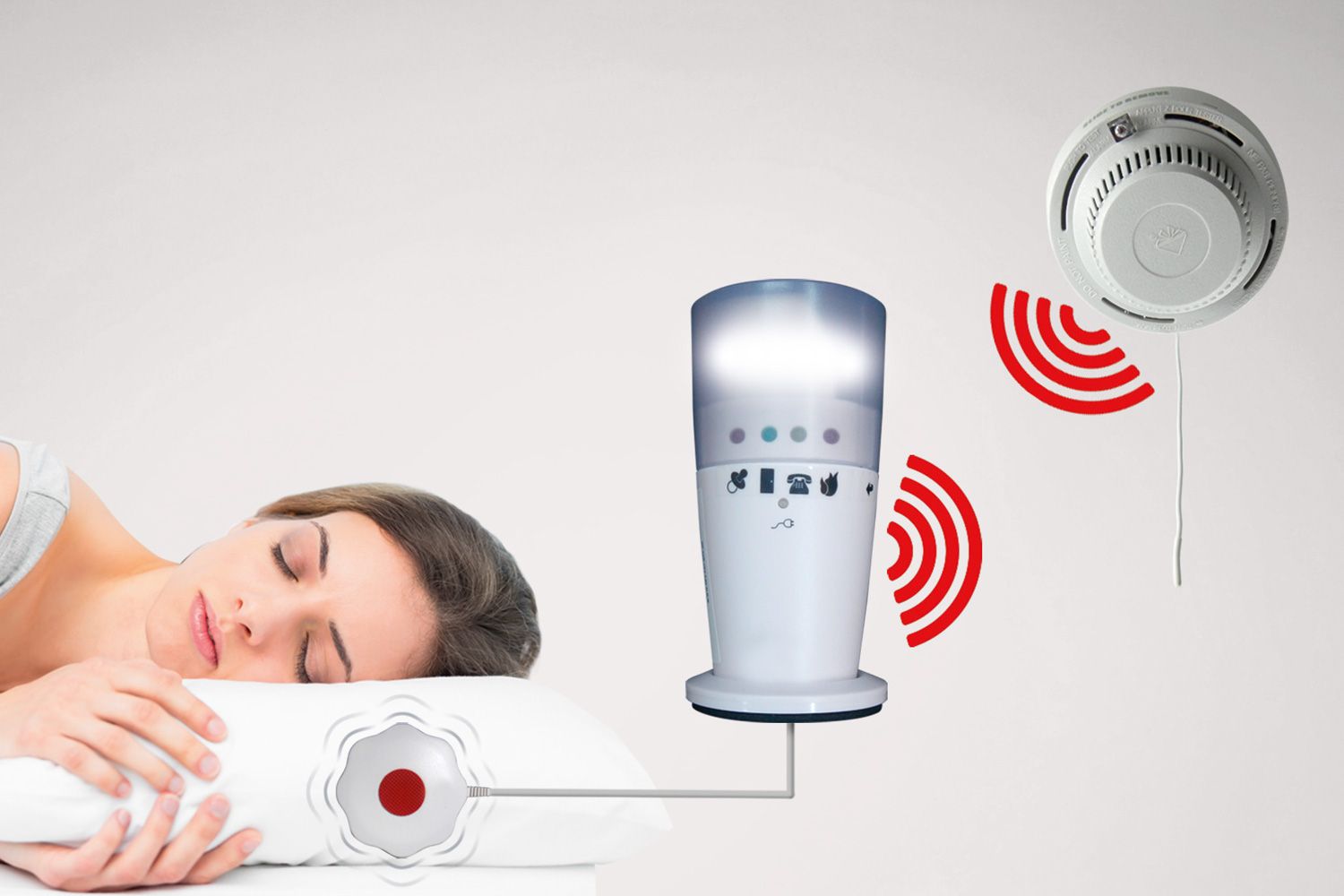 Smoke alarms for the deaf