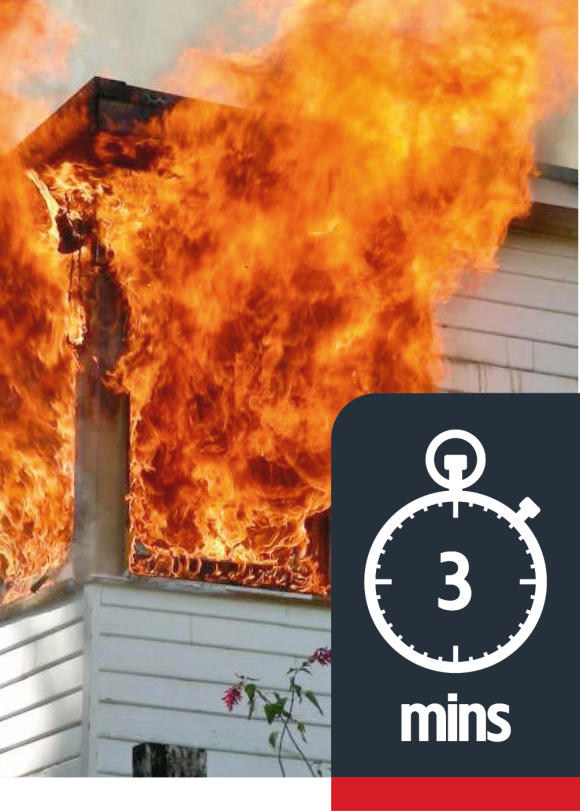 Fires are fast - 3 minutes